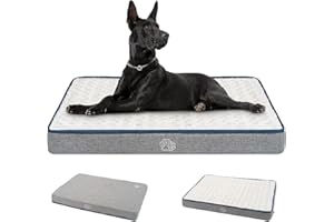 EMPSIGN Waterproof Dog Bed for Crate Pad Reversible Cool and Warm, Pet Beds with Washable and Removable Cover, Sleeping Mats 