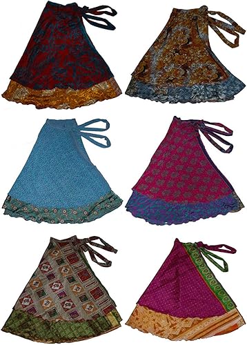 Wevez Two Layer Magic Wrap Around Skirt / Dress - Silk Sari Wrap