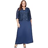 Alex Evenings Womens Two Piece Mother of The Bride Dress with Lace Jacket
