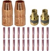 ZINGER Tip-Nozzle-Diffuser for Miller Millermatic M-10 M15 Hobart H-9 H10 | Mig Welding Gun Accessory 0.030" Kit w/20pk Welding Tips 000-067 0.030",2pk Gas Nozzles 169-715 1/2",2pk Gas Diffuser 169-716