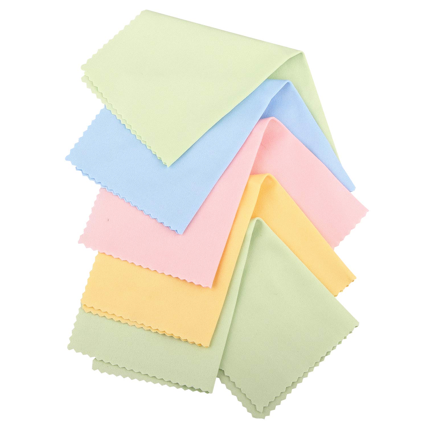 Futheda 5pcs Microfiber Cleaning Polishing Polish Cloth for Musical Instrument Guitar Strings Violin Piano Clarinet Trumpet Sax Universal (Color Random)