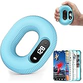 LVPIMAN Smart Grip Trainer, Supports Multiple Game Interaction and HID Mode Video Browsing,Grip Strength Trainer for Fitness, Stress Relief and Rehabilitation Training, Resistance 40 Pounds Hand Trainer Blue