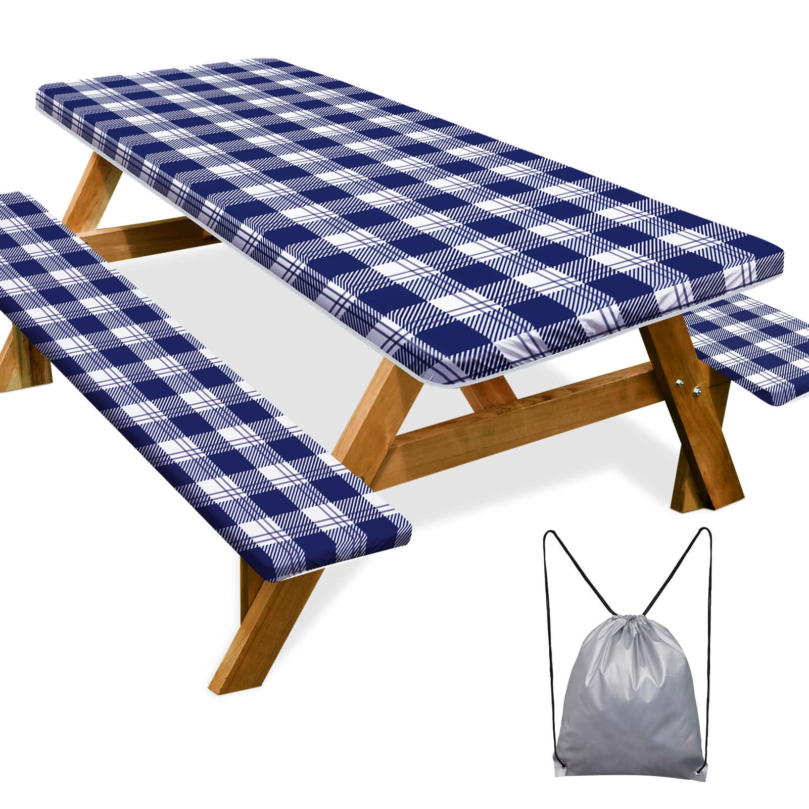 Picnic Table Cover with Bench Covers Camping