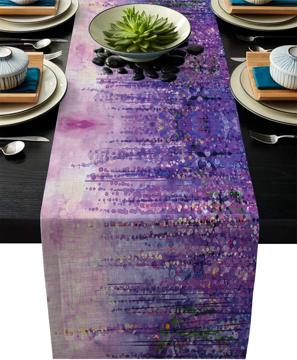 Best burlap and lace table runner 18 x