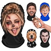 WHIMCHOIT Custom Face Mask, Personalized Photo Full Head Cover with Human or Pet Face, Customized Funny Halloween Birthday Party Gifts