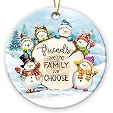 Friends Christmas Ornaments 2025, Friendship Ornaments for Christmas Tree, Bestie Gifts for Women, Ceramic for Christmas Decor, BFF Ornament for Friends, Sister