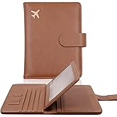 Melsbrinna Rfid Passport Holder for Travel women/Men, Cute Passport Wallet Rfid Blocking Card Slots, Rfid Passport Cover/CaseTravel Wallet, Passport Book Holder (1, Brown)