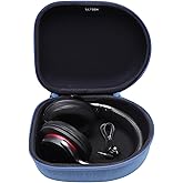 Headphone Headset Case Compatible with JBL, Beats, Sony, Soundcore Anker, Raycon, TOZO, SteelSeries, Logitech, Jabra, Bose, Audio-Technica, Sennheiser Headphones, Blue+Black
