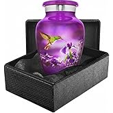 Trupoint Memorials Small Urns for Human Ashes Keepsake, Decorative Mini Cremation Urn for Adult Men & Women – Small Hummingbird Keepsake