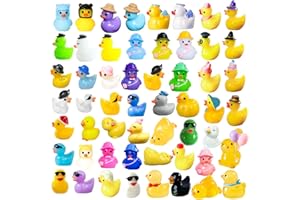 U-Zimikee 60 Pcs Multicolor Mini Resin Ducks, Tiny Ducks to Hide, Little Ducks Figurines Small Miniature Ducks Figures Bulk for Fairy Garden, Dollhouse Decoration Micro Landscape Ornament