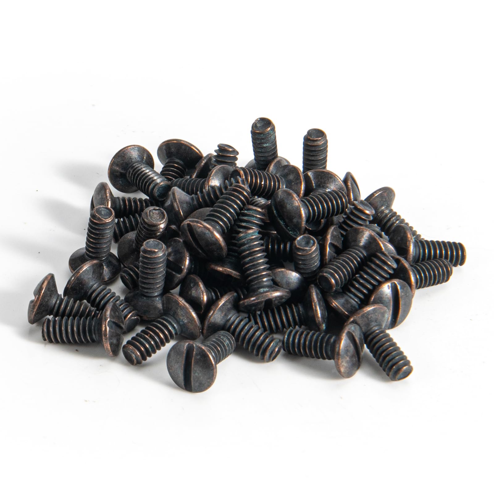 Photo 1 of Henne Bery 3/8" Long 6-32 Thread, Oval Head Milled Slot Replacement Wall Plate Screws, 50 Pack, Bronze