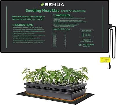 Senua Seedling Heat Mat 20W Waterproof Heating Pad for Germination