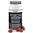 VISION EDGE PRO Eye Supplement for Athletes; Formula with Lutein, Zeaxanthin, and Meso-Zeaxanthin, Eye Supplements Omega 3, Essential Carotenoids for Eyes - (90 Softgels, 3 Month Supply)