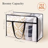 Lifewit 4 Pack 60L Clear Plastic Storage Bags with Handles view 3