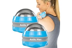 Arctic Flex Cold Massage Roller Ball (2 Pack) - Cryoball Massage Hand Ice Ball - Sore Muscle Cold Therapy - Deep Tissue Depuffer Pain Relief - Jaw Eye Ice Depuffing Tool for Migraine, Injury, Foot