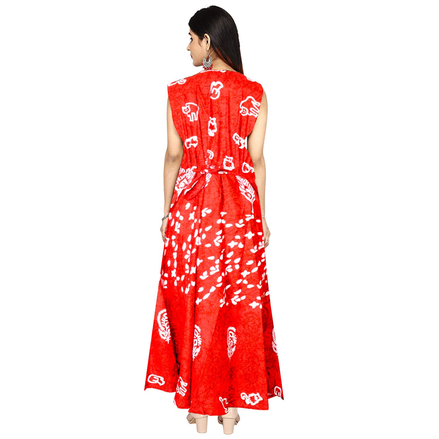 jwf girls cotton long one piece multicolor dress