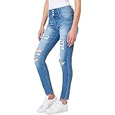 WallFlower Womens Sassy Ankle Skinny High-Rise Insta Soft Juniors Jeans