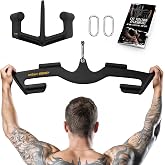 MOST GRIP 2-PCS Set LAT Pulldown Attachments for Back Training | LAT Pull Down Bars, Triangular Stability Non-Slip Cable Machine Attachment for Gym Home Workout Whole Back Training
