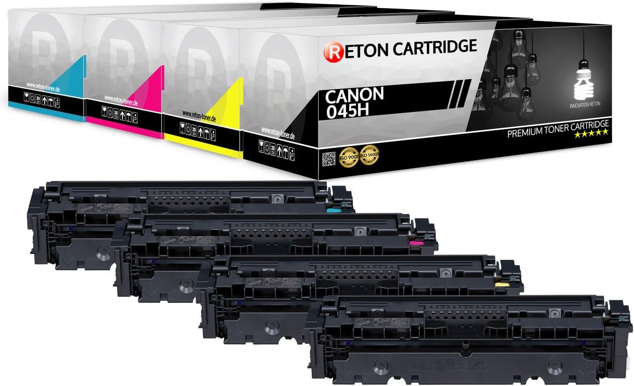 4 Original Reton Toner | 25% more capacity | Compatible with 045 H, LBP613Cdw, LBP611Cn MF635Cx, MF633Cdw, MF631Cn