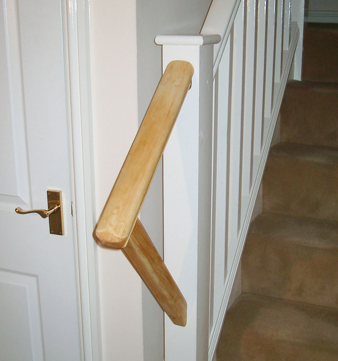 Solid Oak Mobility Hand Rail Banister Extension White Oak