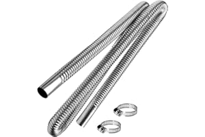 KXKZREN Stainless Steel Exhaust Pipe 24.5mm Inner Diameter Exhaust Extension Tube for Air Diesel Parking Heater, Fit to 24mm Thru Hull Exhaust Tube, Length 39.3"