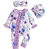 Abbence Preemie Newborn Baby Girl Romper 3-Piece Set