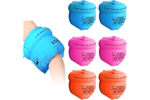DFJDSKL Arm Floaties for Kids 6-12 Yrs - Toddler Floaties Pool Swim Floats Inflatable Swim Arm Bands Floater Sleeves, PVC Thickened Arm Rings for Adults (6 Pack)