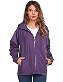 Zeagoo Women's Quick Dry Rain Jacket Lightweight