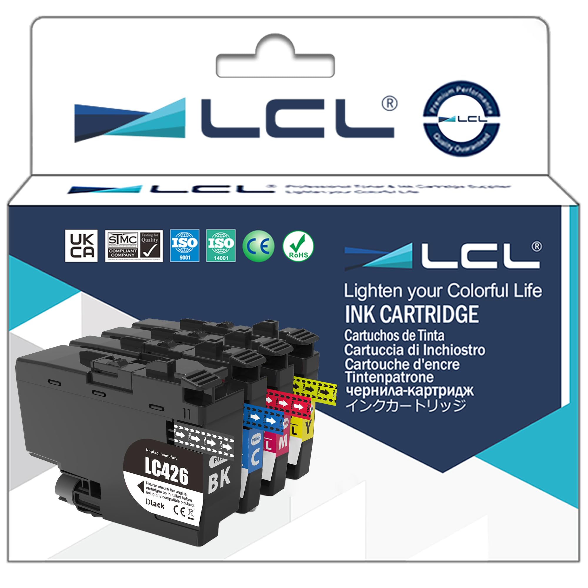 LCL LC426 Ink Cartridges Replacement for Brother LC-426 LC-426XL LC-426XLVAL Ink Cartridges Multipack Compatible with Brother MFC-J4335DW MFC-J4340DW MFC-J4535DW MFC-J4540DW Printer (4-Pack)