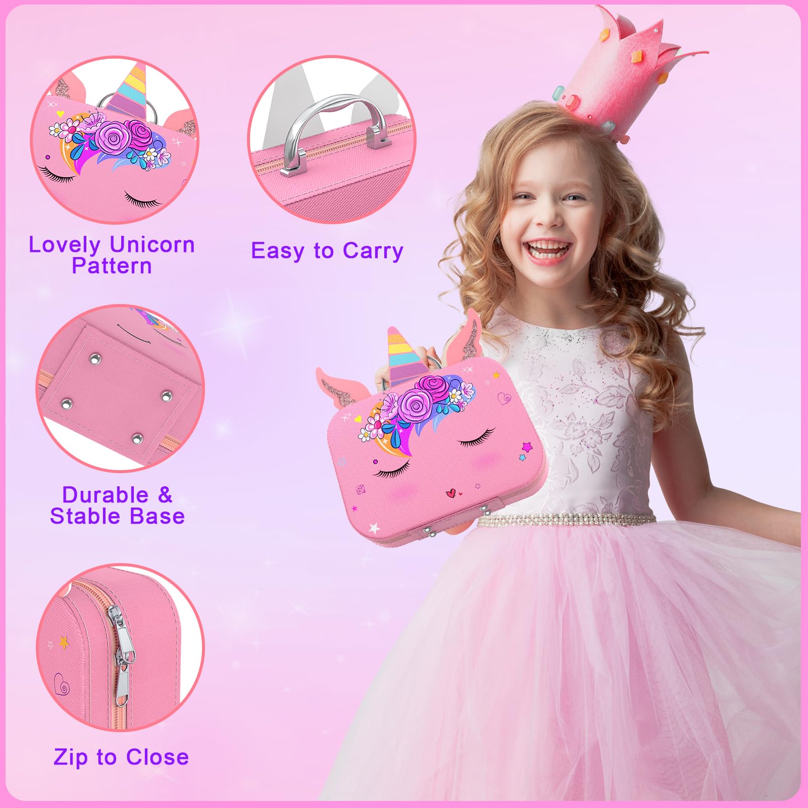 Kids Nail Polish Set for Girls, Non-Toxic Quick Dry Nail Art Salon Kit with Nail Dryer and Peelable Nail Polish,Ideal Gift Toys for Girls Age 3-12