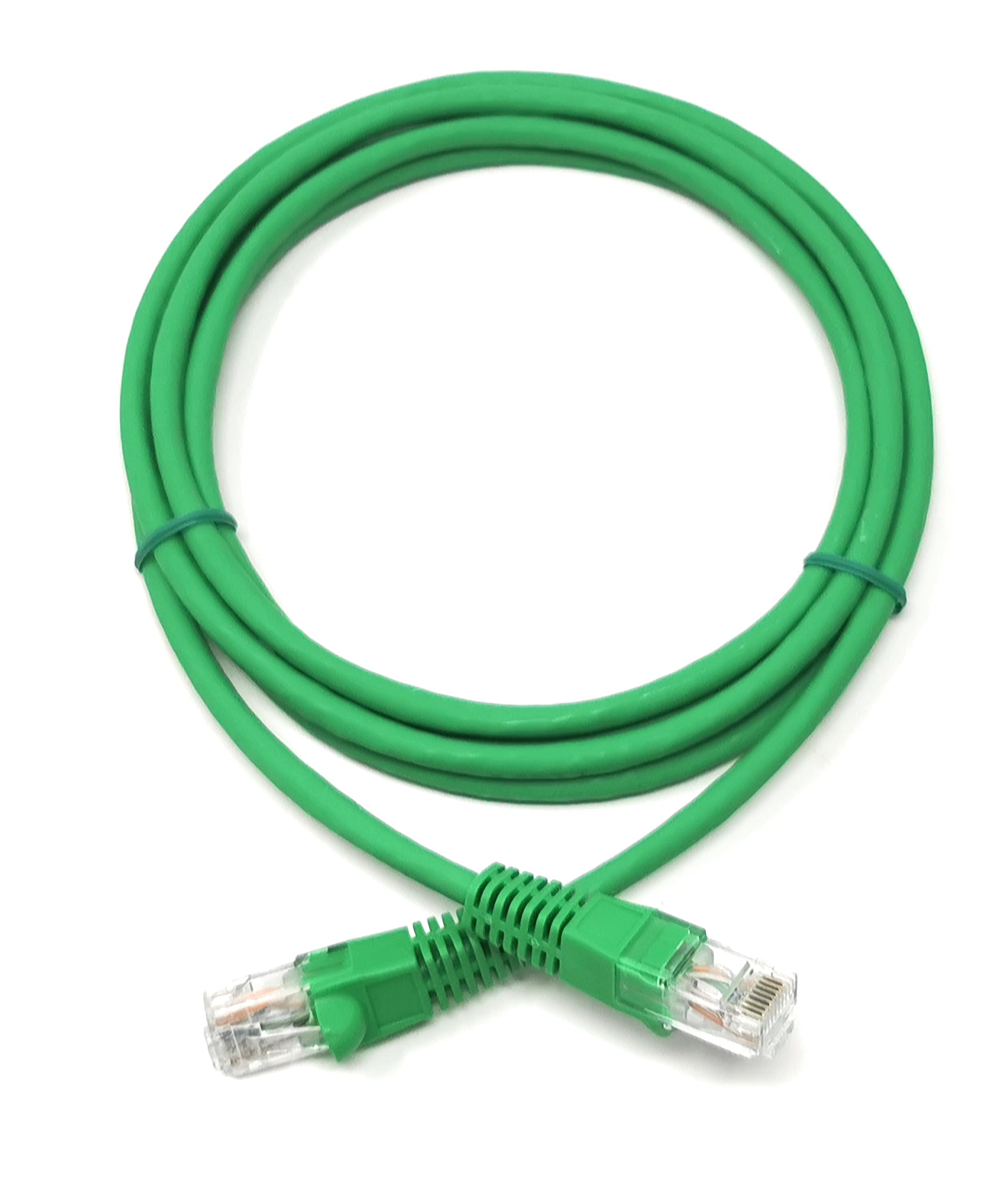 Cat6 RJ45 (UTP) Connector Ethernet Cable, LSZH Snagless Patch 24AWG Bare Copper Cores Lead for Internet, Data Transfer, Router, Modem, CCTV, Smart TV, PC, Laptop (2m, Green)