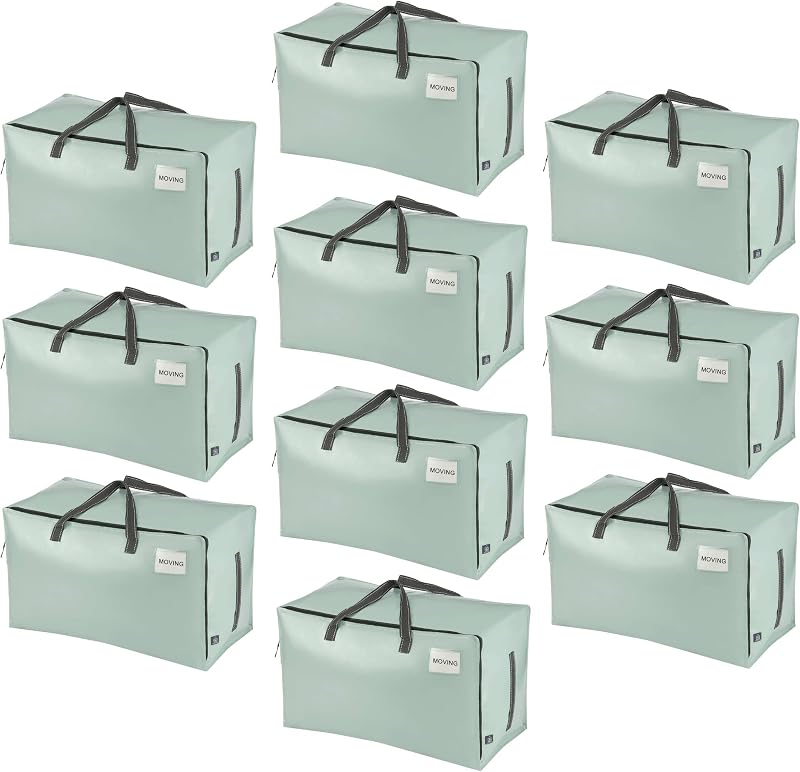 Venо 10 Pack Heavy-Duty Oversize Storage Bags with Zips and Tag Pocket