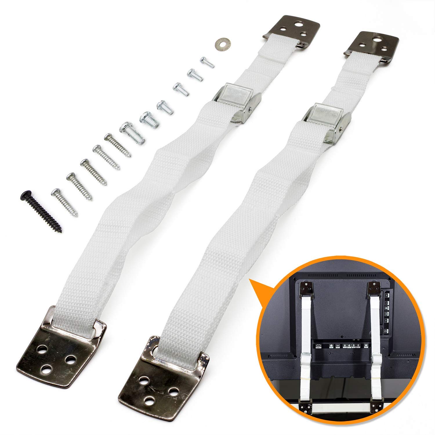 Metal AntiTip Furniture Straps, Childproof TV Straps, Baby Proof