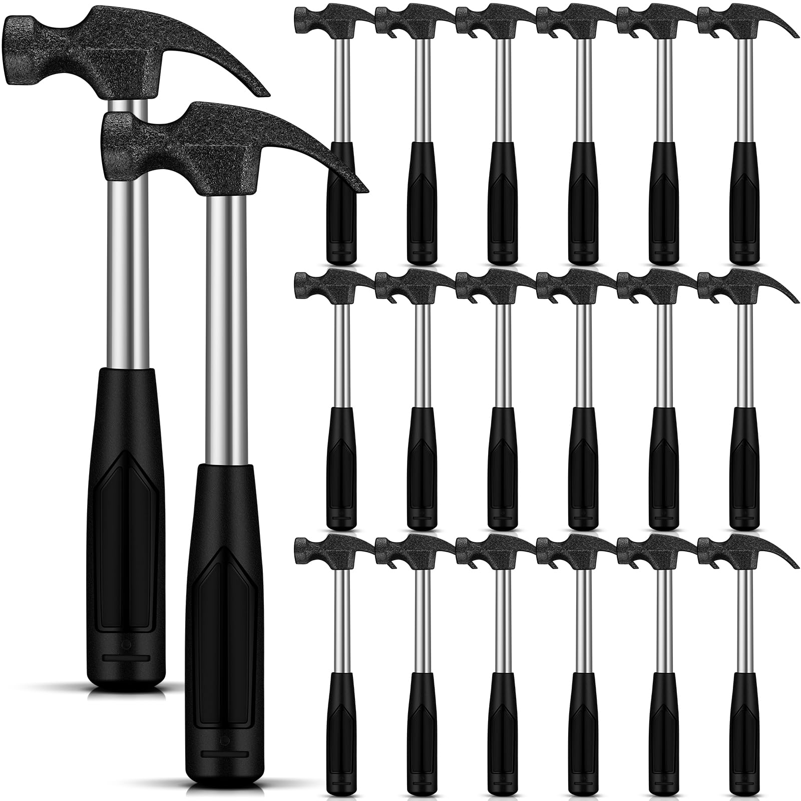 Photo 1 of **ABOUT 5IN. BIG** Gisafai 20 Pcs Small Claw Hammers Tools for Kids Solid Tubular Safety Hammer Bulk with Rubber Handle Alloy Steel Lightweight for DIY Woodworking Hanging Pictures Crafts