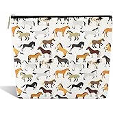 Degpum Horse Gifts for Girls,Horse Makeup Bag Animal Lovers Coworkers Accessories Travel Makeup Bag for Women Girls Christmas Birthday Gifts