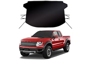 SLOGENTO Windshield Cover for Ice and Snow for Ford 2015-2024 2025 2026 F150 250/ F350 F450 Super Crew Cab, XL XLT Limited Raptor Windshield Frost Cover for Truck, Ford F-150 All Weather Protector Accessories