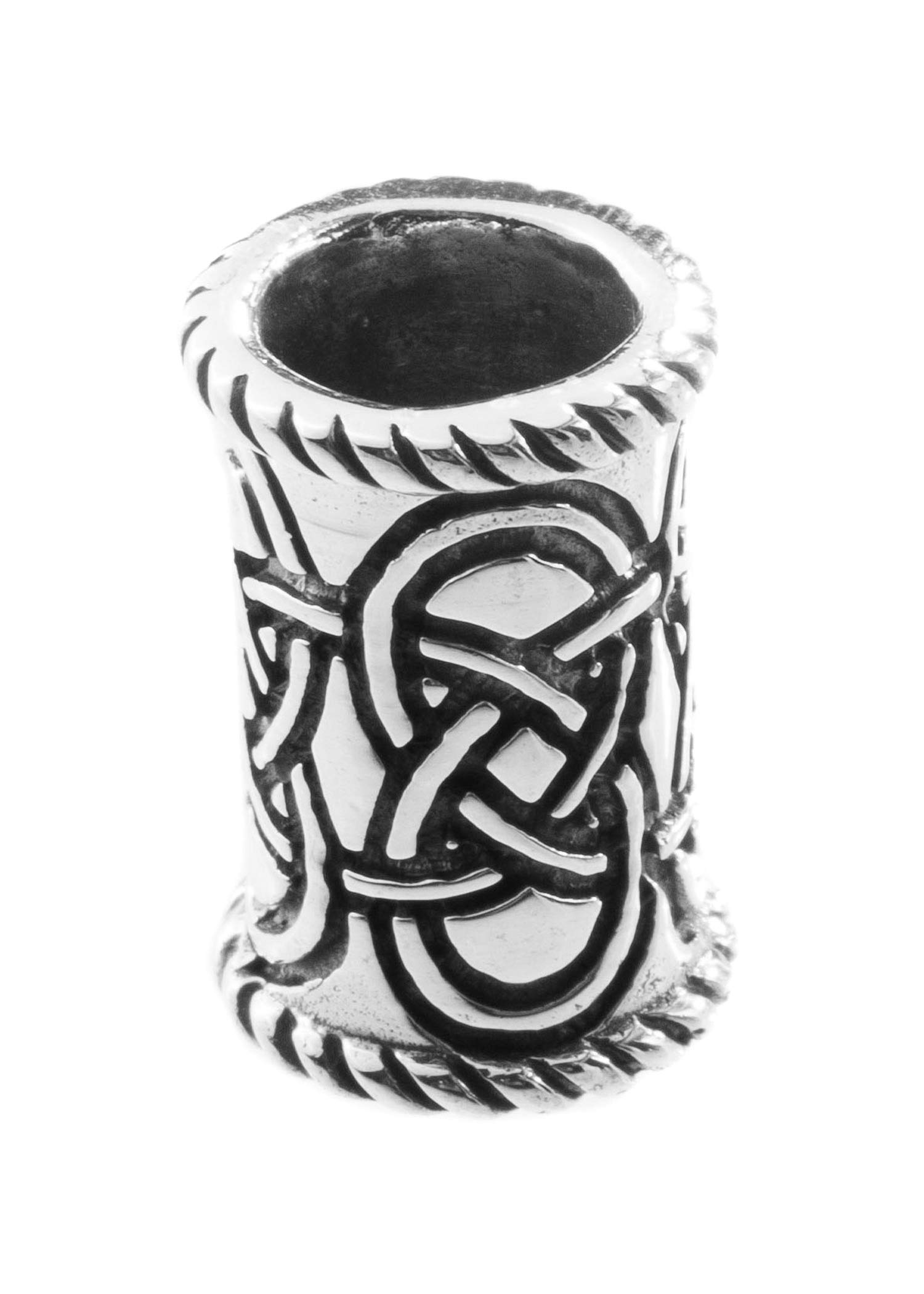 Beard Beads Long Dreadlock Beads Made of Genuine Silver 8 mm Inner Diameter Celtic