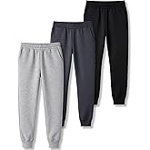 3 Pack Boys Lightweight Jogger Pants, Youth Athletic Sweatpants, Kids Toddlers Clothes Apparel