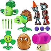 JHESAO 7 PCS Plants and Zombies Toys Action Figures PVZ Toys Set 1 2 Series Great Gifts for Kids and Fans,Birthday and Christmas Party