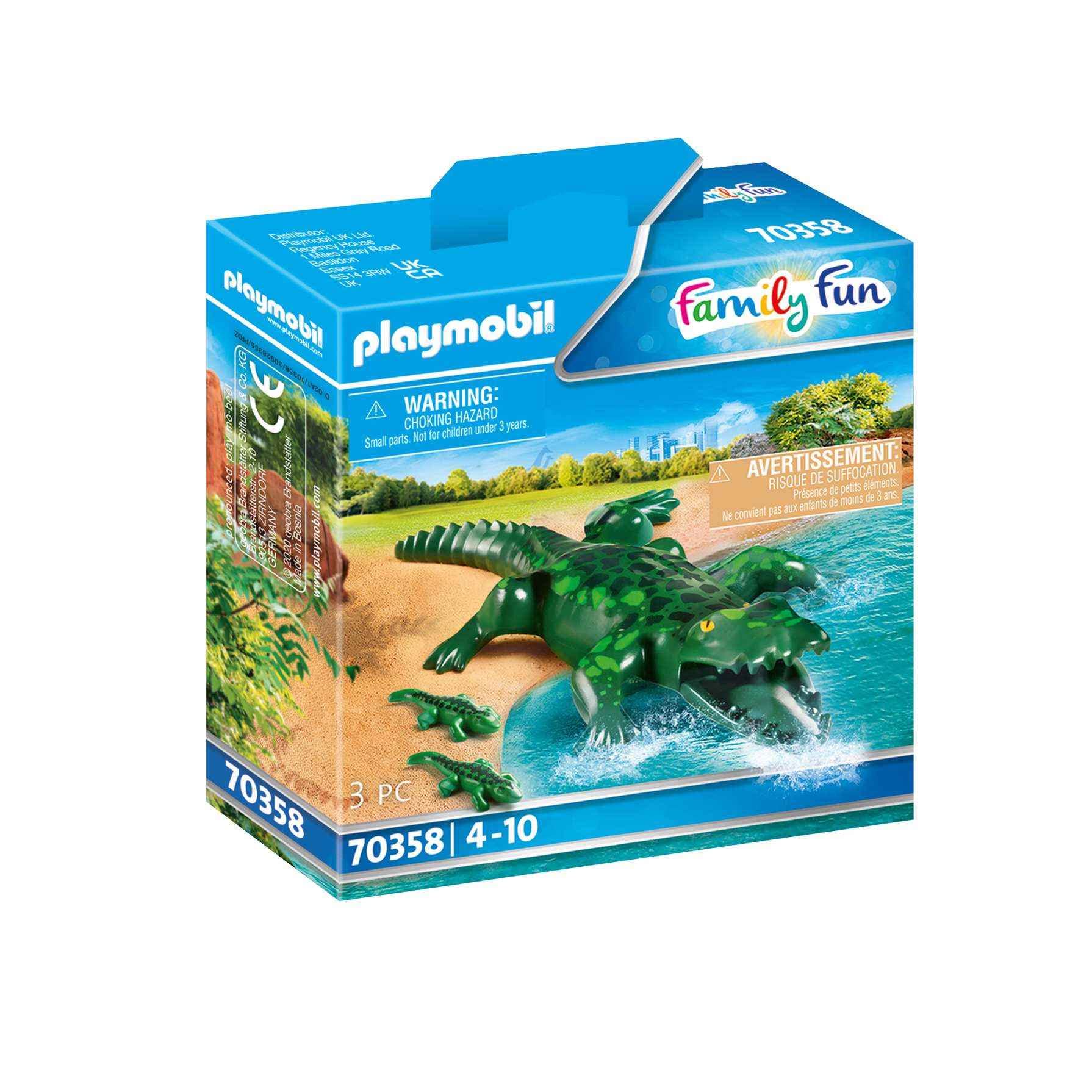 Playmobil 70358 Family Fun Alligator with Babies, Fun Imaginative Role-Play, PlaySets Suitable for Children Ages 4+
