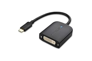 Cable Matters USB C to DVI Adapter (USB-C to DVI Adapter) in Black - Thunderbolt 3 Port Compatible with MacBook Pro, Dell XPS
