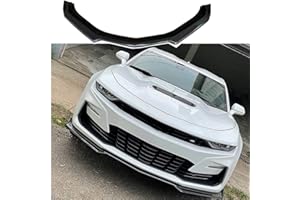 Neopaftu 3PCS Front Lip Compatible with Chevy Camaro 2016-2021 SS /2019-2021 LS LT RS Front Bumper Lip Splitter Spoiler (Carbon Fiber Style)