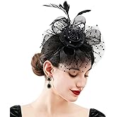 Fascinators for Women Girls, Tea Party Hats, Derby Hats, Derby Hat, Fascinator Flower Ribbons Mesh Feathers Headwear
