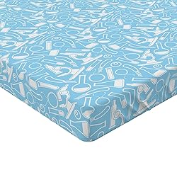 Ambesonne Lab Fitted Sheet, Modern Science Theme