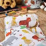 Bloomsbury Mill Safari Nap Mat for Toddlers - Blanket, Pillow & Carry Loop view 3