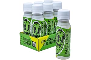 Fast Pickle Juice Pickle Shots For Leg Cramps Relief - Hydration & Electrolyte Support, No Sugar, Natural Ingredients - 3 Oz, 6 Pack