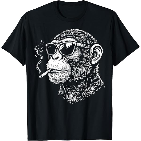Amazon.com: Monkey Cigar Gorilla Smoking Cigarette T-shirt T-Shirt :  Clothing, Shoes & Jewelry