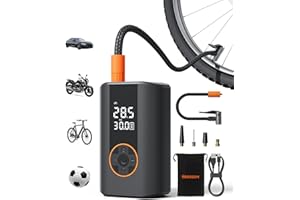 Tire Inflator Portable Air Compressor I5 Pro,150 PSI Mini Cordless Bike Pump,Car Tire Pump with LED Lights,Air Pump with Pres