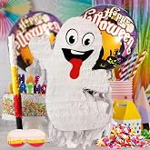 Halloween Happy Ghost Pinatas, The Perfect Centerpiece and Party Prop for Your Halloween Celebration with Busterstick, Blindfold, Confetti and 2 Ballons