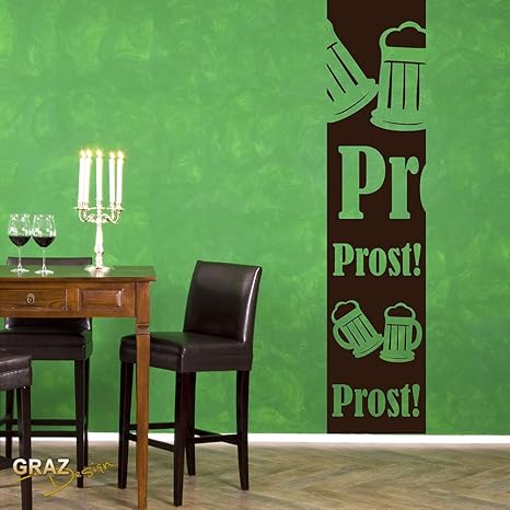 Wall Sticker Cheers With Beer Banner Bar Or Kitchen Brown 220